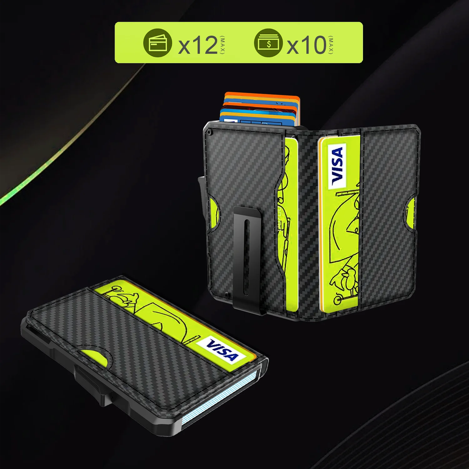Slim RFID Wallet with Money Clip by Snagg It Wallet