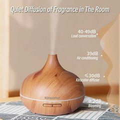 500ml Wood Grain Ultrasonic Aroma Diffuser & Humidifier