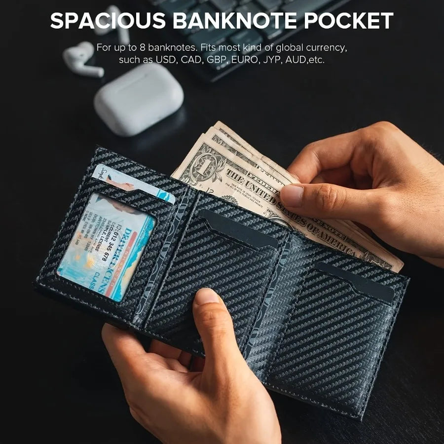 Men’s RFID Pop-Up Wallet with Zipper Coin Purse