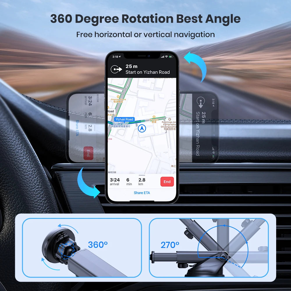 360° Magnetic Car Phone Holder by Snagg A Phone Holder