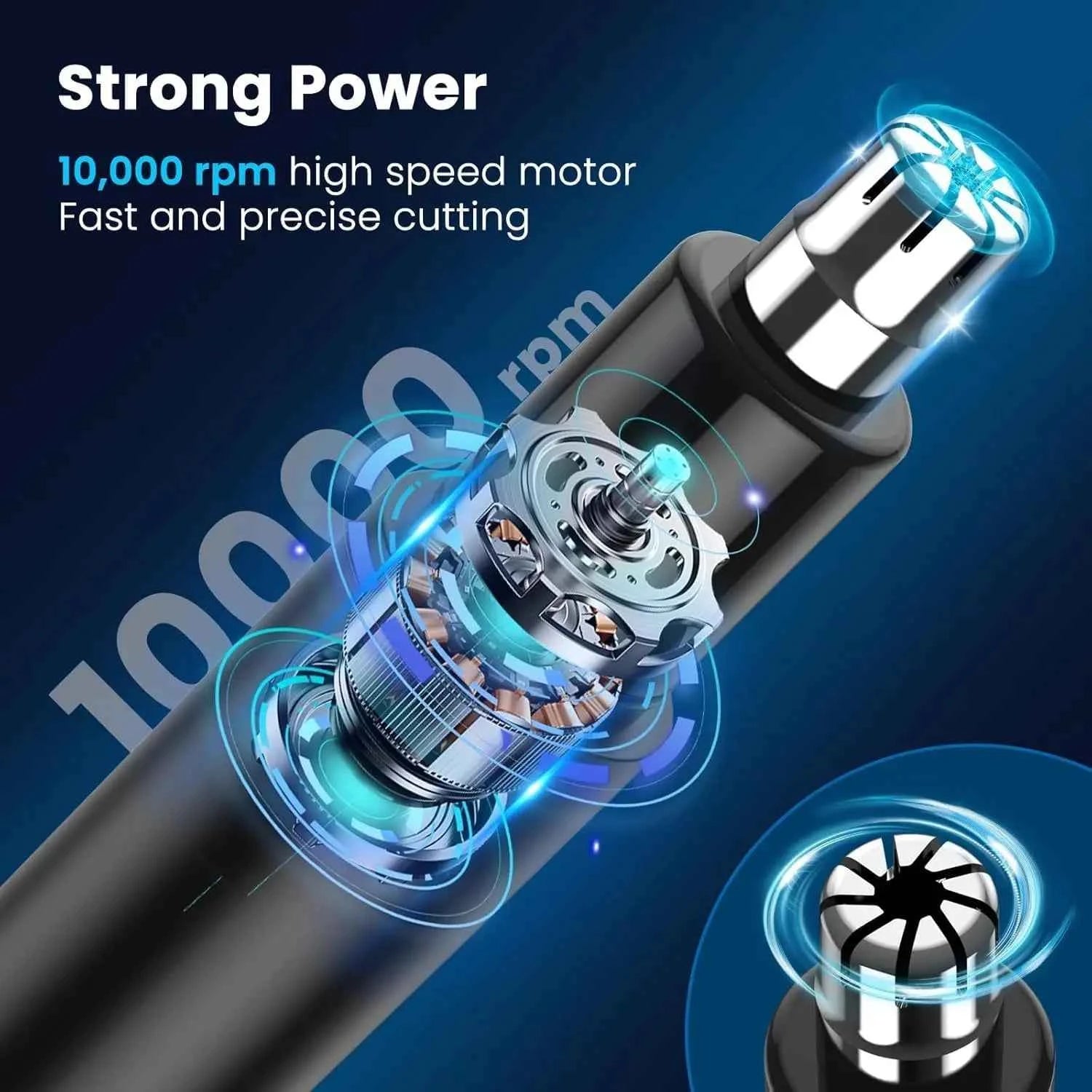Professional 2026 Rechargeable Precision Trimmer – IPX7 Waterproof Aluminum Alloy System for Painless Facial Grooming