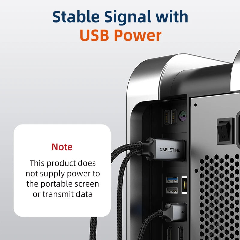 HDMI to USB-C Cable 4K@60Hz with USB Power – Game Console to USB-C Monitor for PS3/4/5 & Nintendo Switch