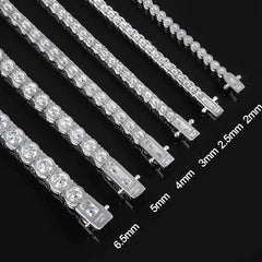 2mm D Color VVS1 Moissanite Tennis Bracelet
