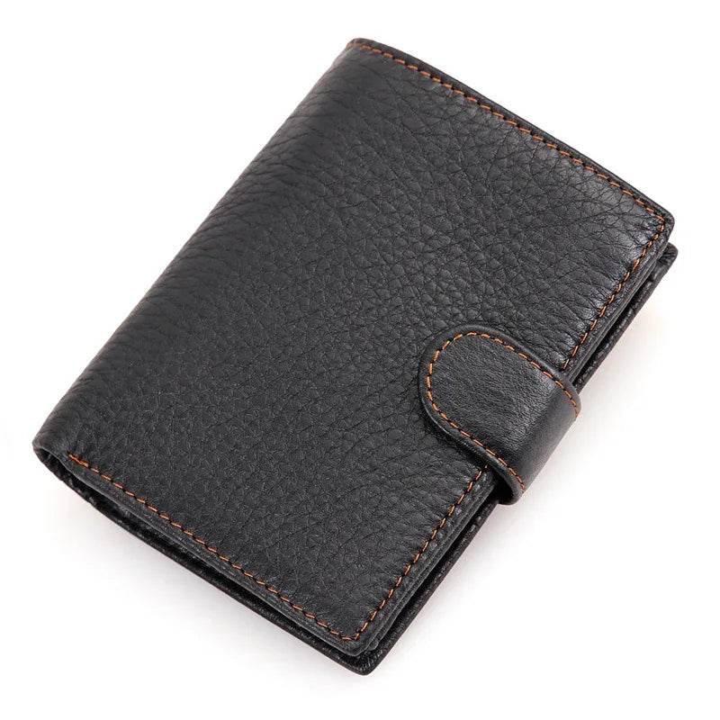 2025 RFID Vintage Leather Short Wallet - SnaggIt