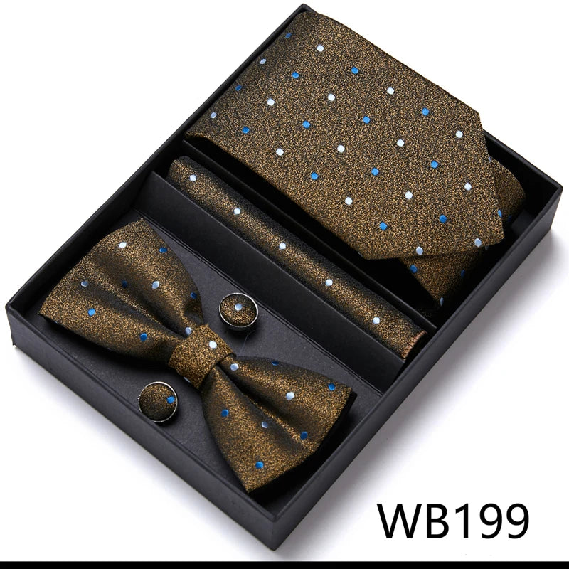 Men’s Luxury Tie & Bow Set - WB199 - Others In Fashion