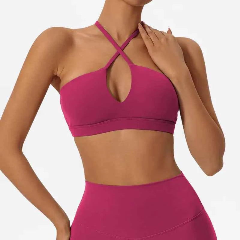 Women's Cross-Back Sports Bra | Stretch Yoga Gym Training Fitness Workout Underwear Top