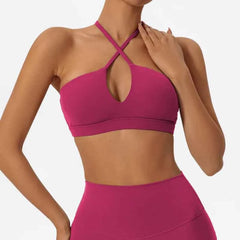 Women's Cross-Back Sports Bra | Stretch Yoga Gym Training Fitness Workout Underwear Top