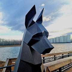 3D Doberman Papercraft Sculpture by Snagg A Sculpture