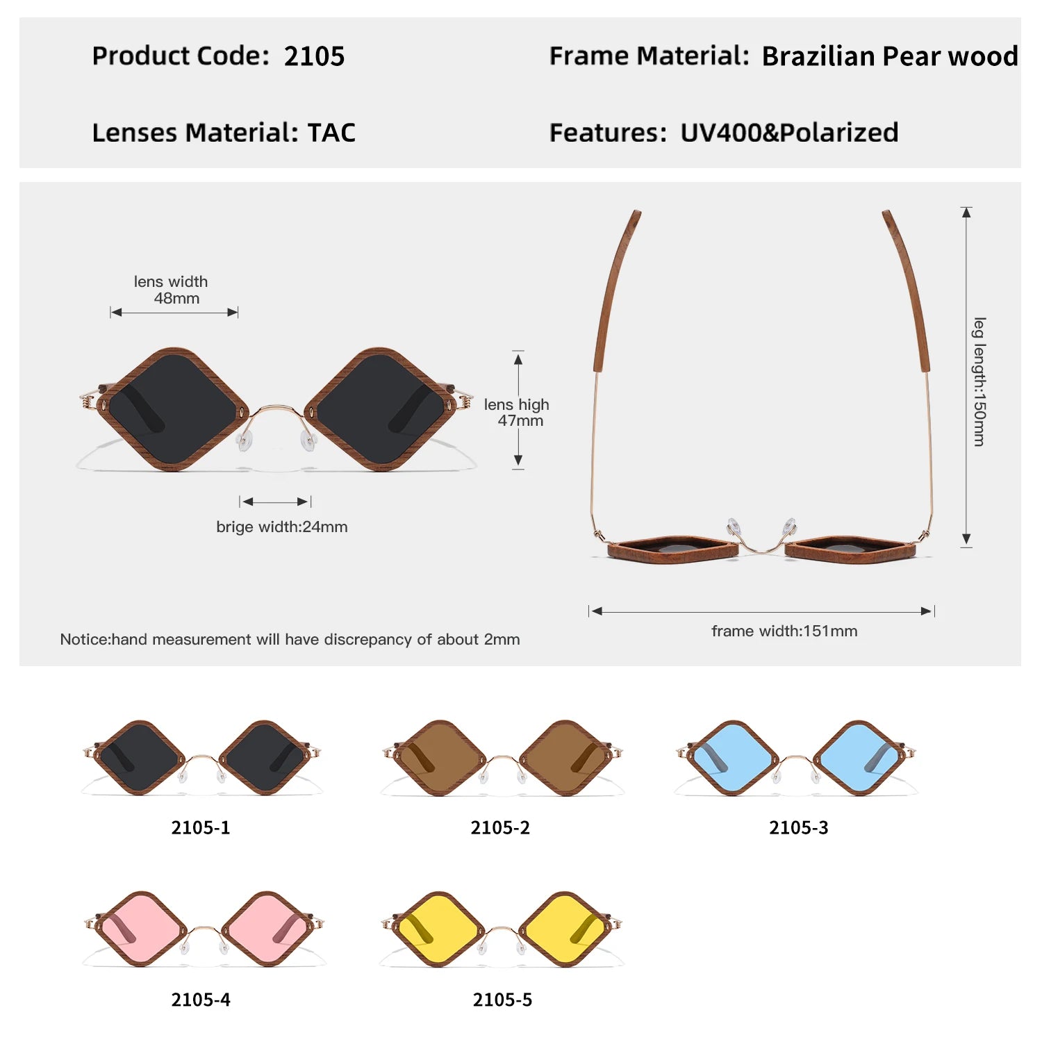 Rosewood Handmade Sunglasses by Snagg It Sunglasses