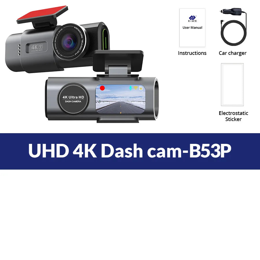 4K UHD Dual Dash Cam | Sony IMX415 Night Vision & Smart Connectivity