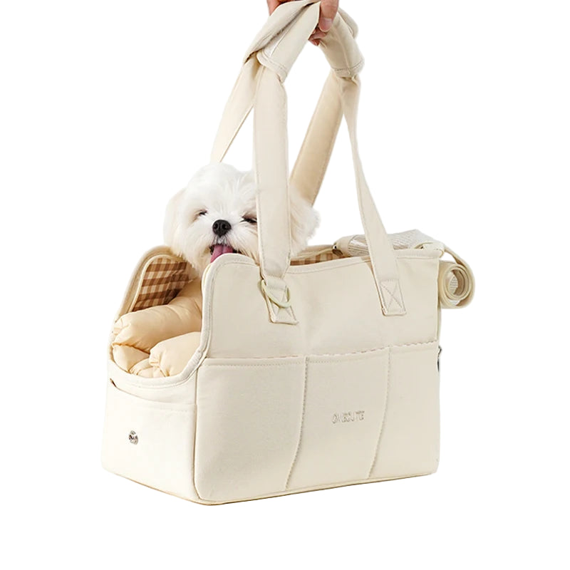 Portable Cotton Pet Carrier Shoulder Bag by Snagg A Pet Seat