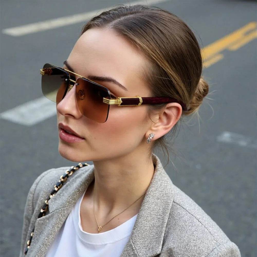 2025 Rimless Square Sunglasses - SnaggIt
