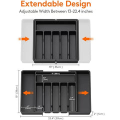 Expandable Cutlery Drawer Organizer by Snagg A Tray