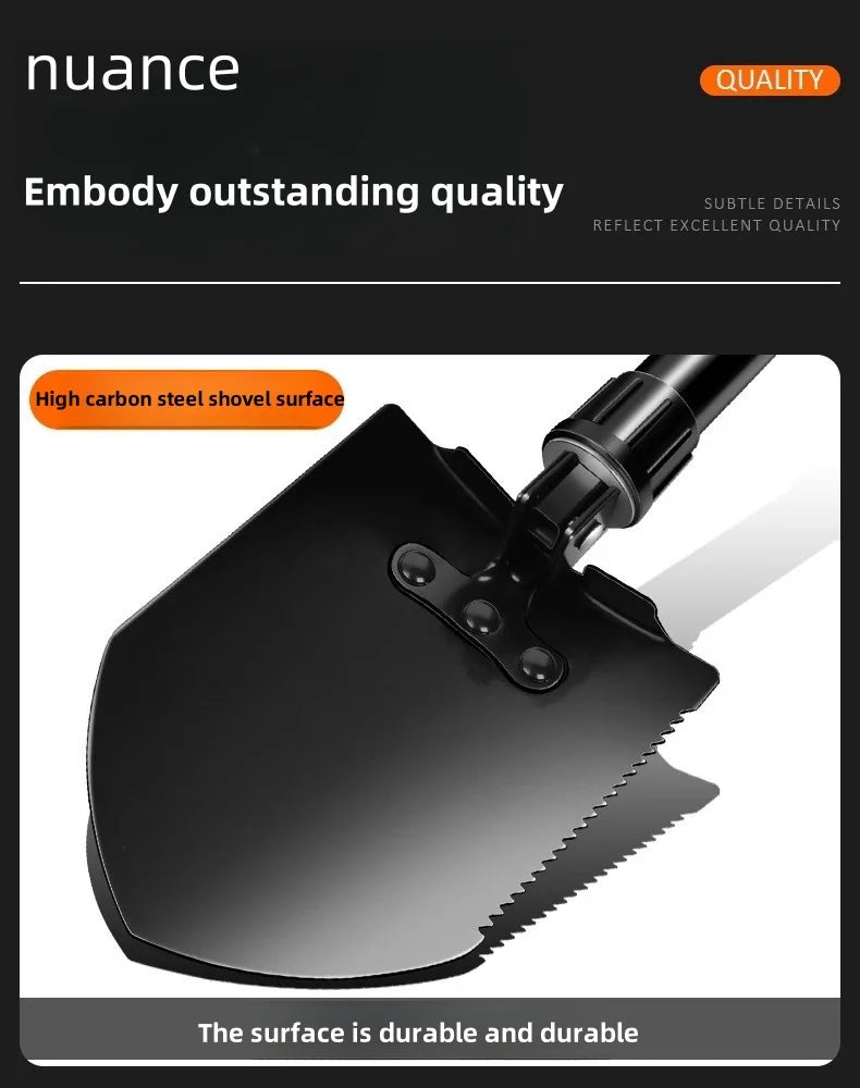 Military-Grade Folding Survival Shovel