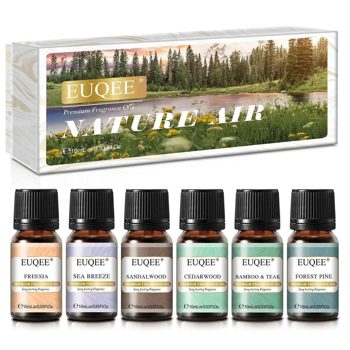 6 Piece Fragrance Oil Collection – 10ml Pure Natural Aroma Diffusion Set for Wellness & DIY Crafting