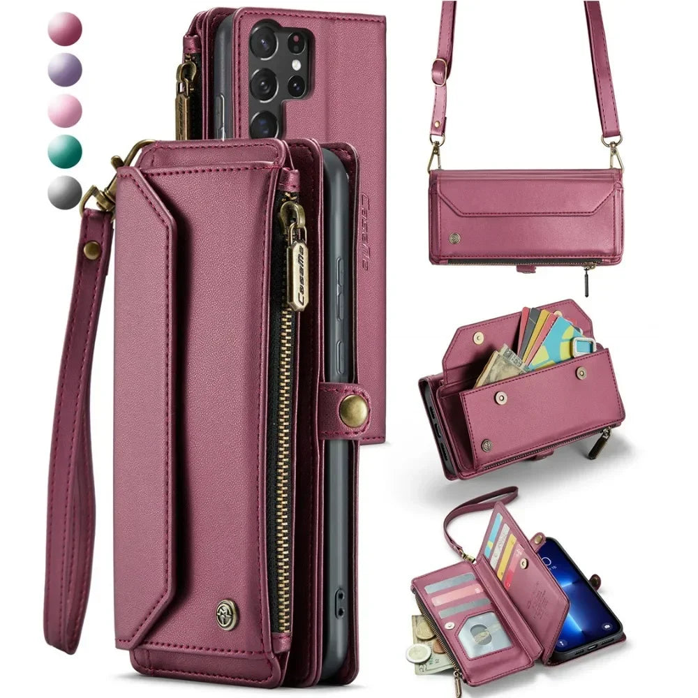 Crossbody Wallet Case for Samsung Galaxy S25 / A Series by Snagg A Phone Case