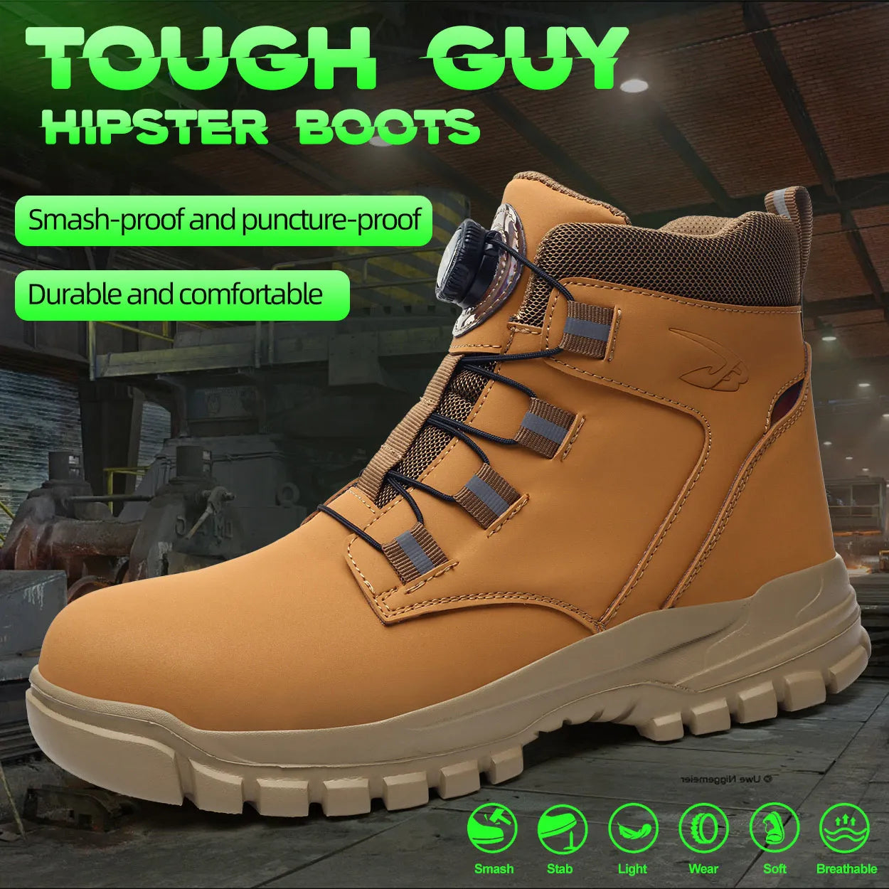 Waterproof Men’s Safety Boots – Steel Toe Work by Snagg A Shoes