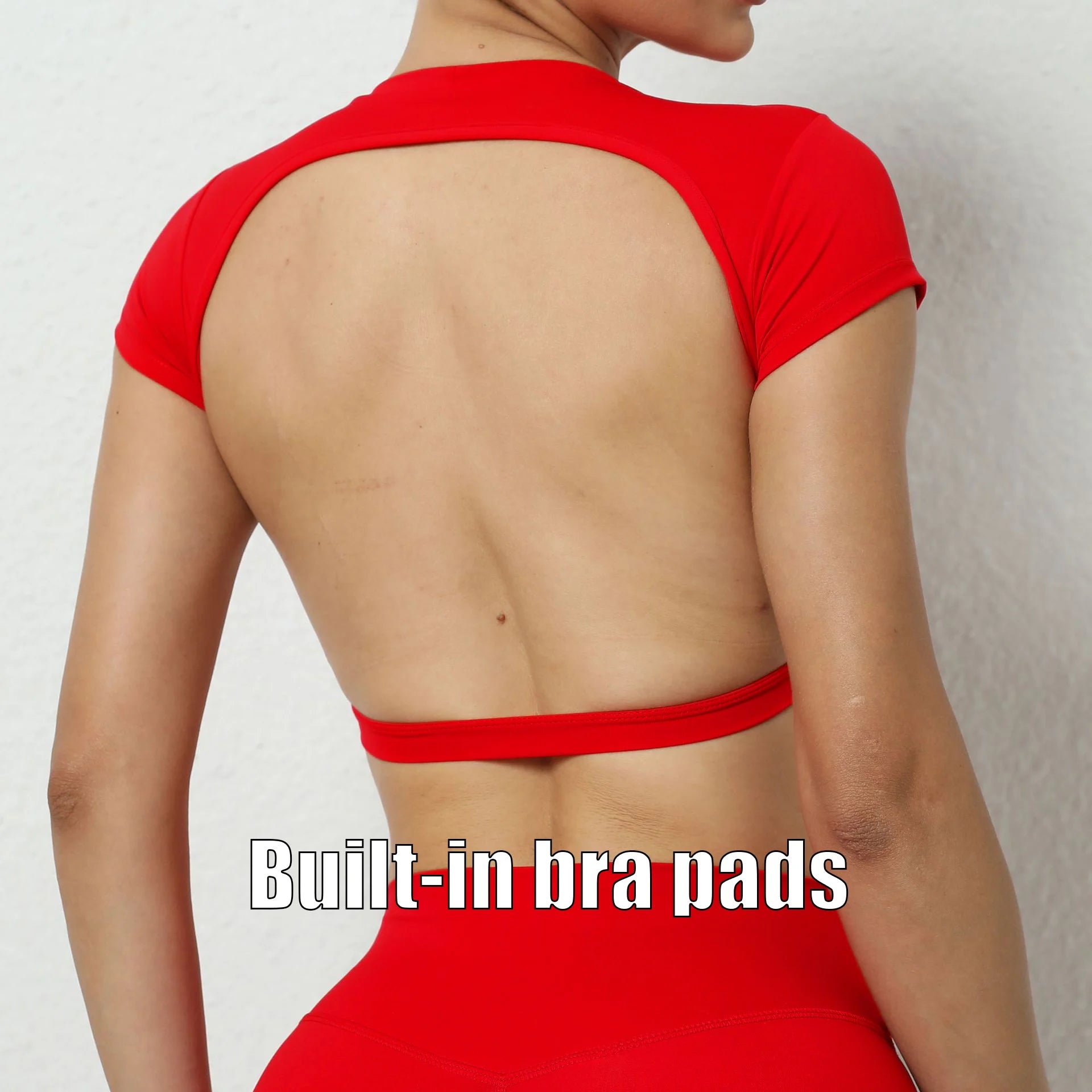 Women's Backless Sports Crop Top | Breathable Workout Yoga Gym Fitness Sportswear Summer