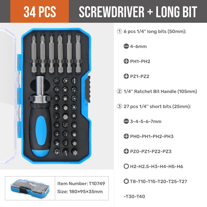 crewdriver Set – 30-in-1 Torx & Ratchet Repair Kit