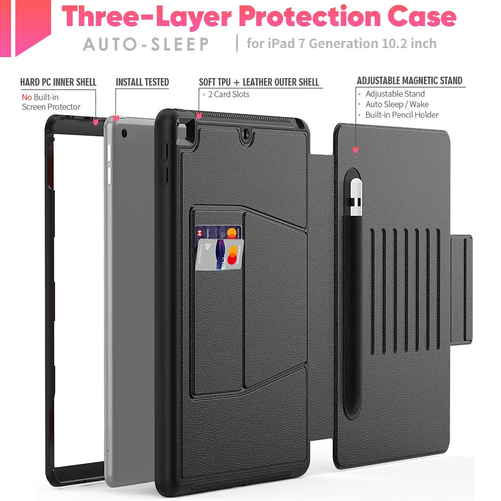 Flip Smart Tablet Case Stand Shockproof For iPad 5th To 11th by Snagg An iPad Case