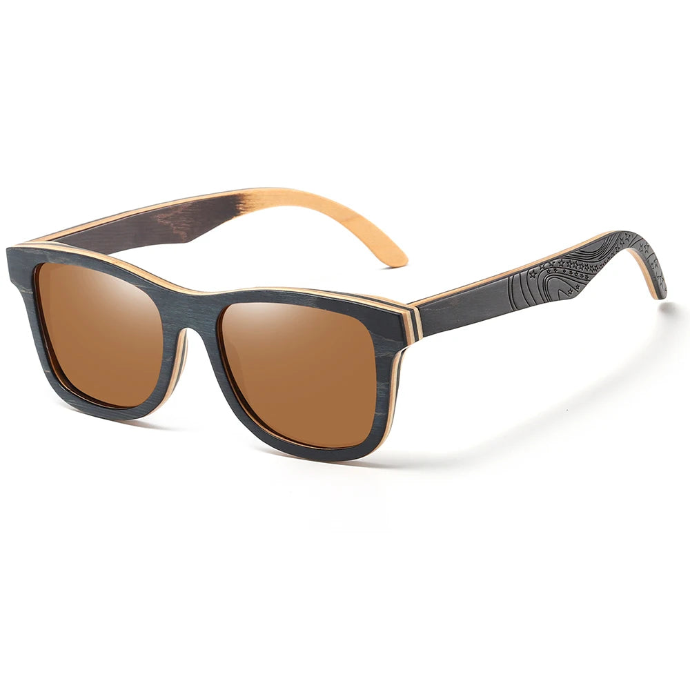 Natural Bamboo & Wooden Pilot Sunglasses