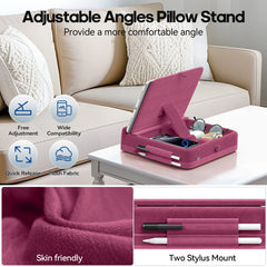 Tablet Pillow Stand with Storage by Snagg A Tablet Holder