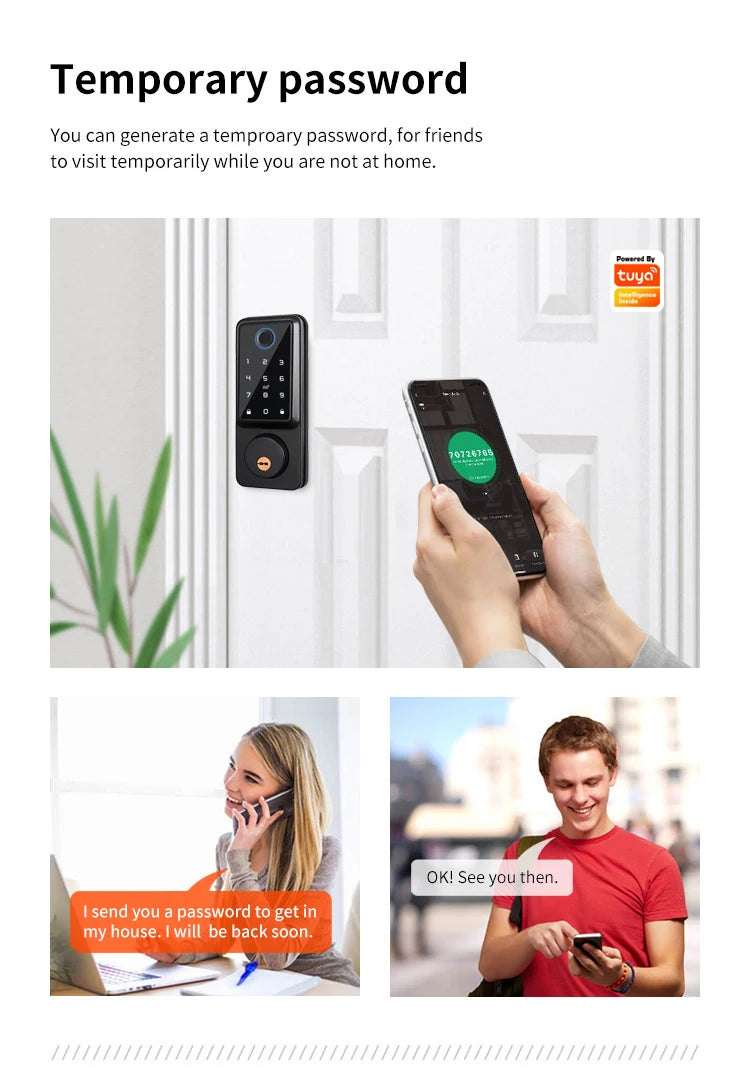 Waterproof Smart Deadbolt Lock – Biometric Fingerprint & Keypad Entry by Snagg A Smart Door Lock