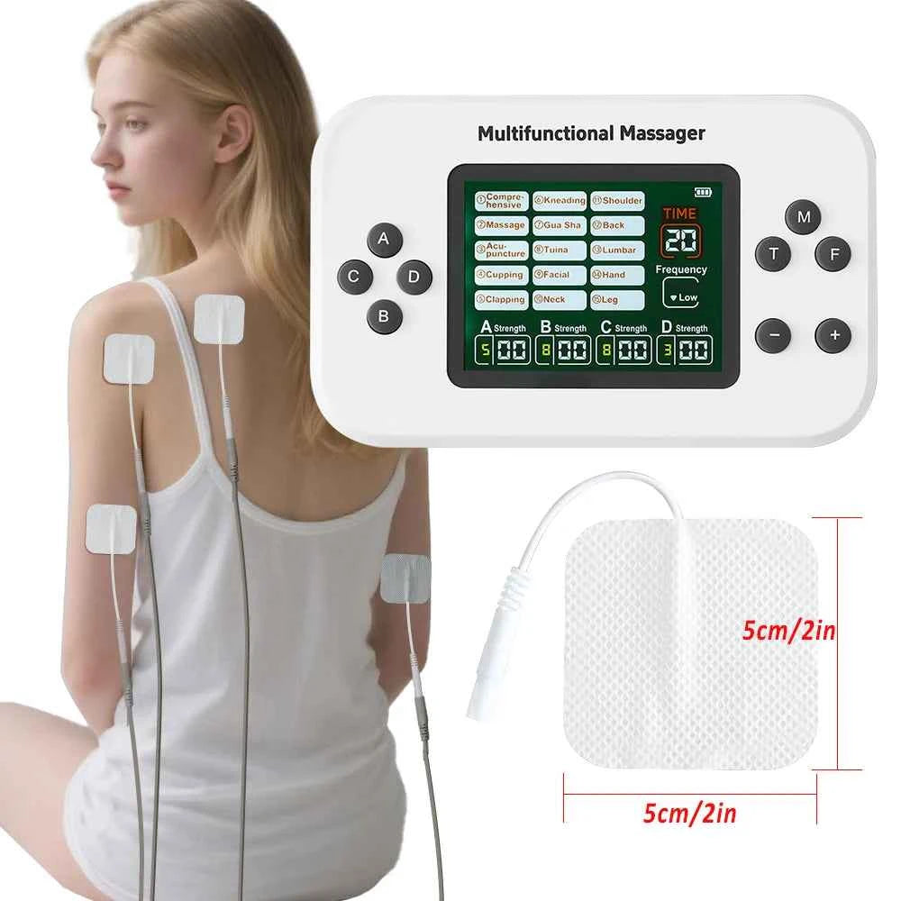 4 Channel TENS & EMS Physiotherapy Machine – 30 Level Muscle Stimulator