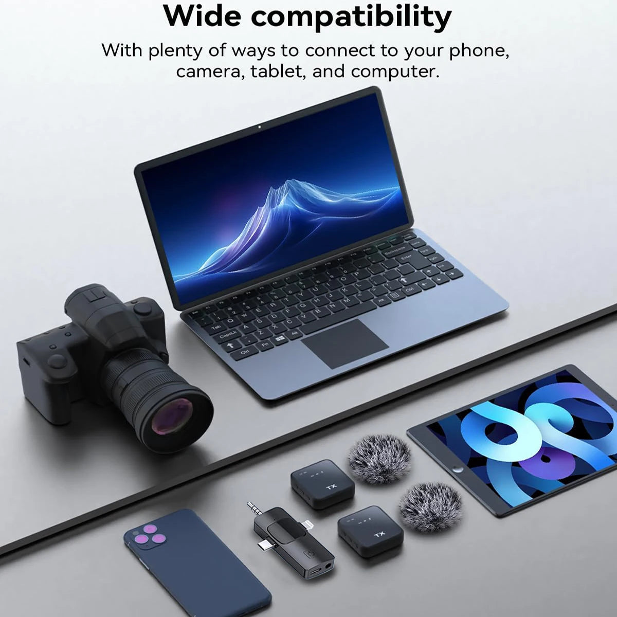 3 in 1 Wireless Lavalier Microphone – Clip-On Mic with Noise Reduction by Snagg A Microphone