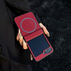 Magsafe Carbon Fiber Pattern Case Samsung Galaxy Z Flip Series by Snagg A Phone Case