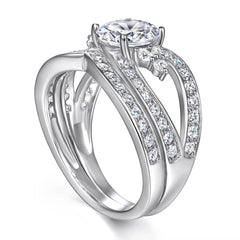 1ct Green Moissanite Double Ring - SnaggIt