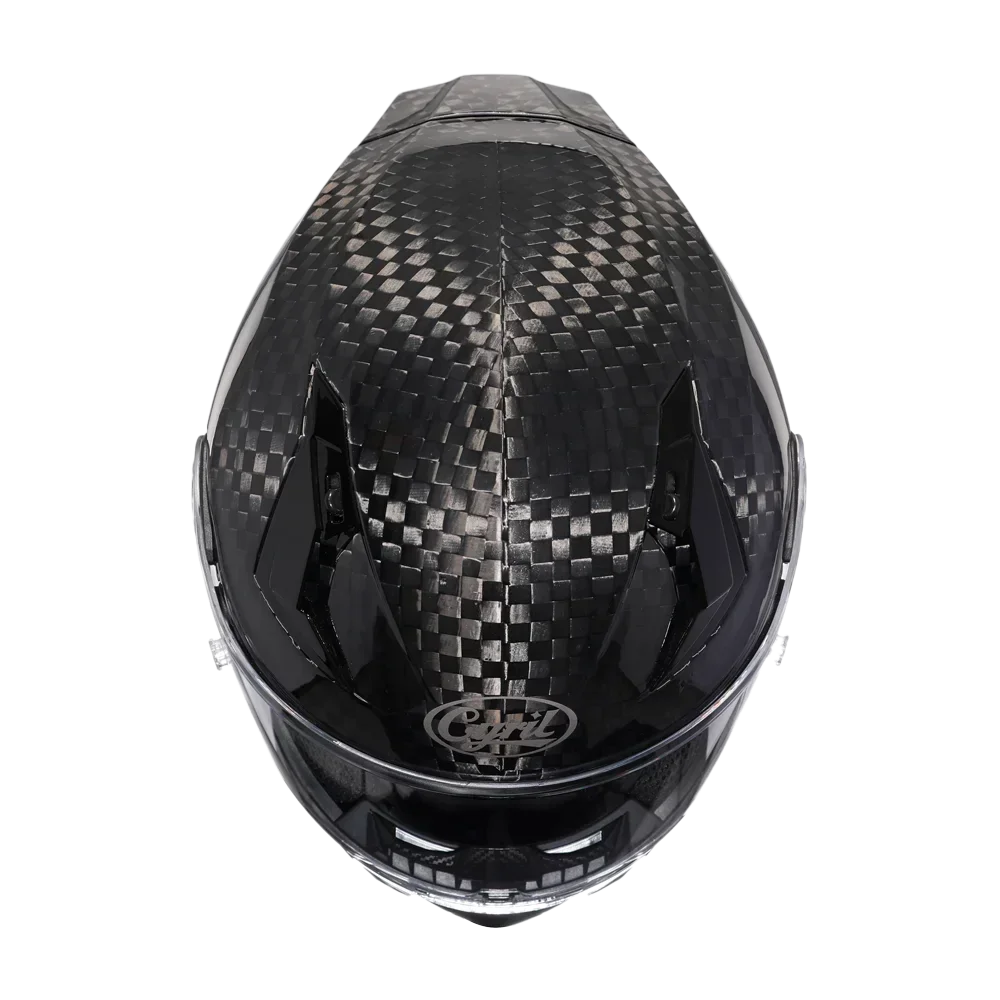 Carbon Fiber Pattern Full Face Motorcycle Helmet by Snagg A Motorcycle Helmet