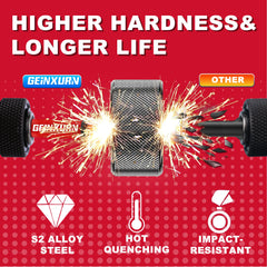 2" Impact Magnetic T20 Torx Screwdriver Bit Set – S2 Alloy Steel Power Bits with Base