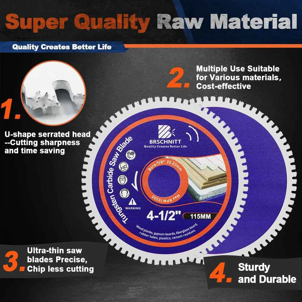 Woodworking Saw Blade Brazed Carbide -  Disc Diameter 75/100/115/125mm Disc