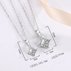 1–2CT Moissanite Pendant Necklace