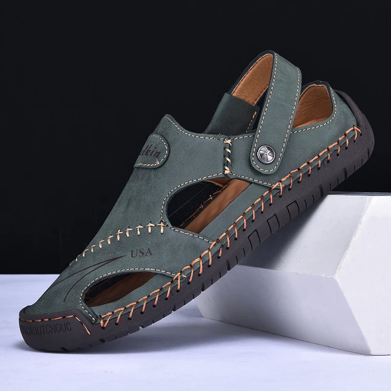 Handmade Men’s Leather Sandals by Snagg A Slipper
