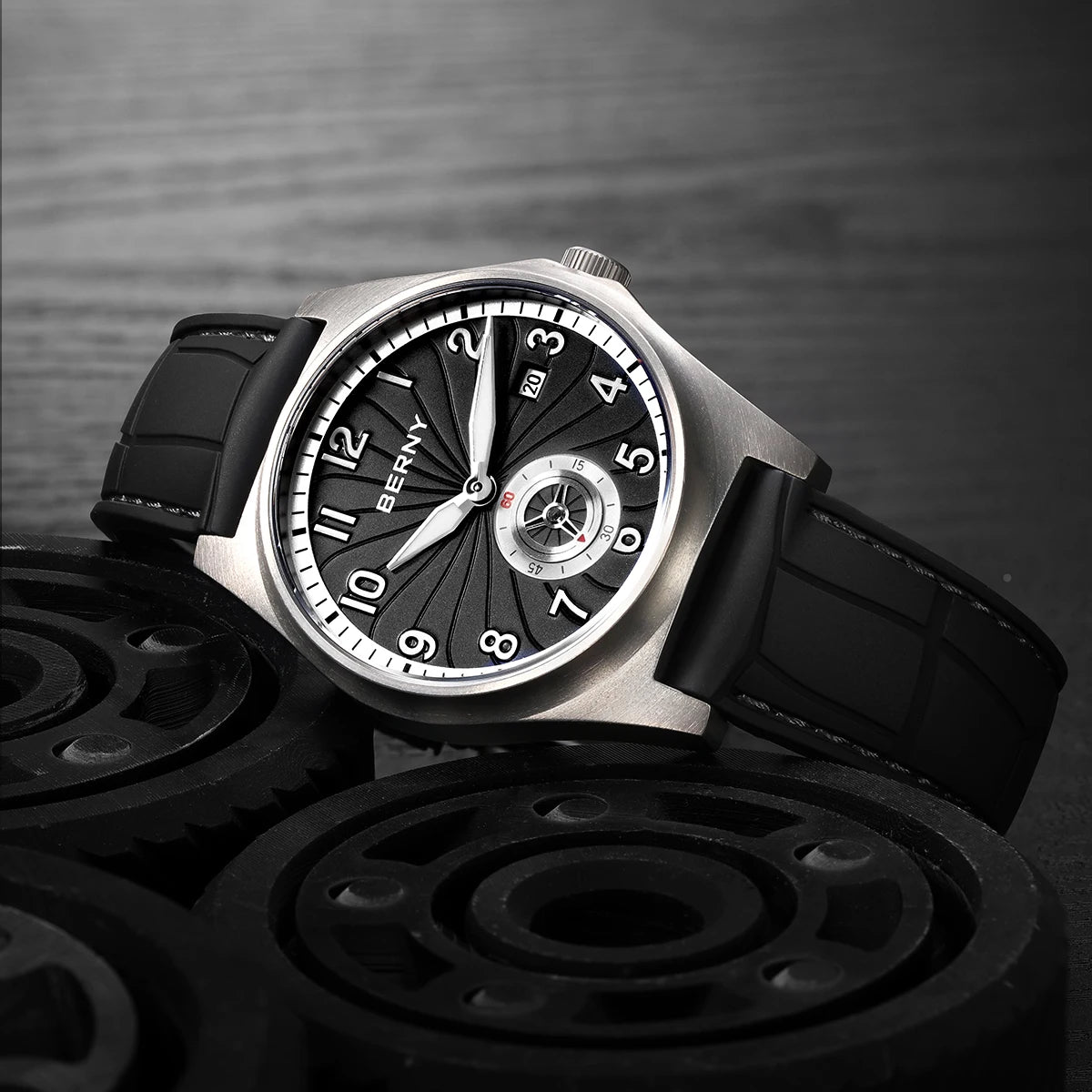 BERNY Titanium Automatic Watch – Full Titanium Strap | Seagull ST1731 | 10ATM Waterproof