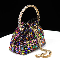 Rhinestone Bucket Design Evening Bag
