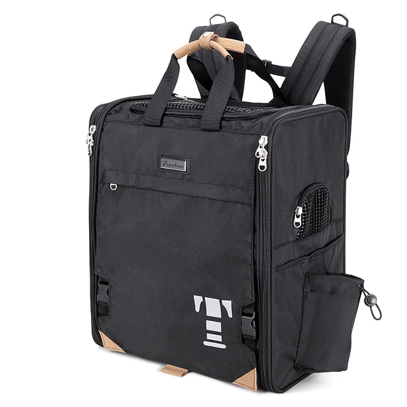 Premium Pet Carrier with Breathable Mesh by Snagg A Pet Backpack