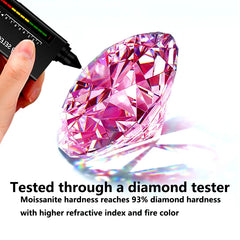4CT True Pink Oval Moissanite Drop Earrings