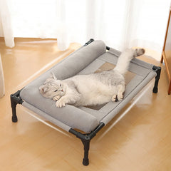 Portable Cooling Cat Bed with Slope Headrest by Snagg A Pet Bed