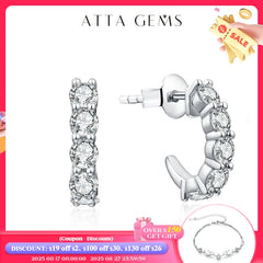 3.0mm Moissanite Hoop Earrings