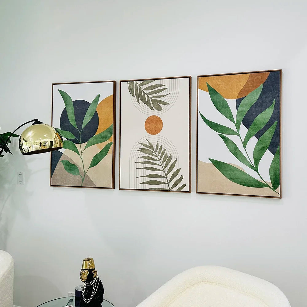 Set of 3 Abstract Tropical Canvas Prints by Snagg A Print