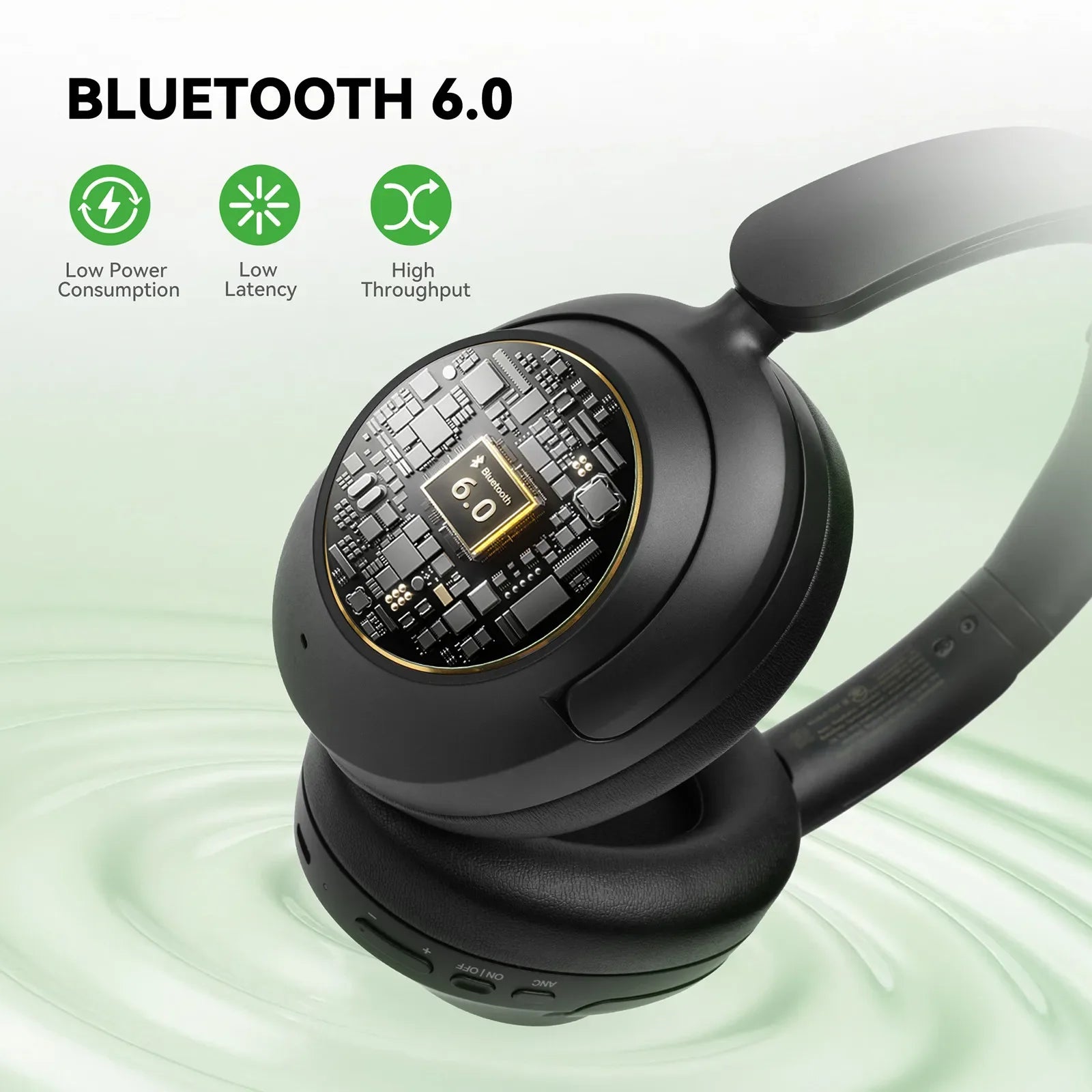 Wireless Headphones | Bluetooth 6.0 Over-Ear Noise Cancelling Headset by Snagg A Headphone