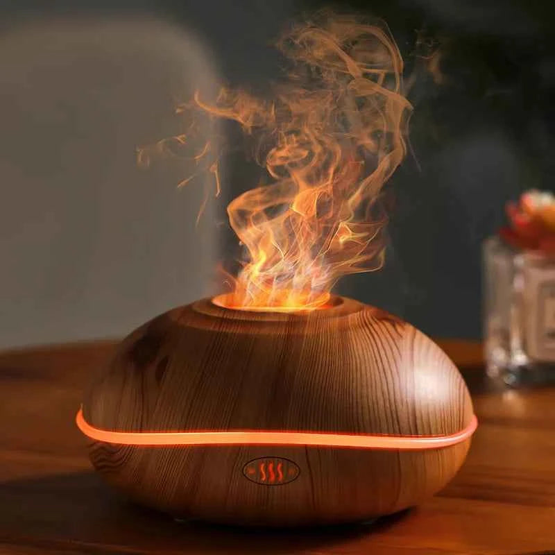Small  Aroma Humidifier flame Equipped with colorful lighting function