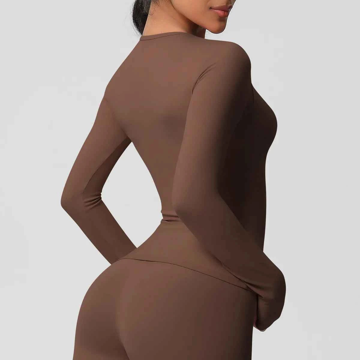 Women's Long Sleeve Yoga Shirt | Push-Up Gym Workout Top Dry-Fit Breathable High Elastic Sports