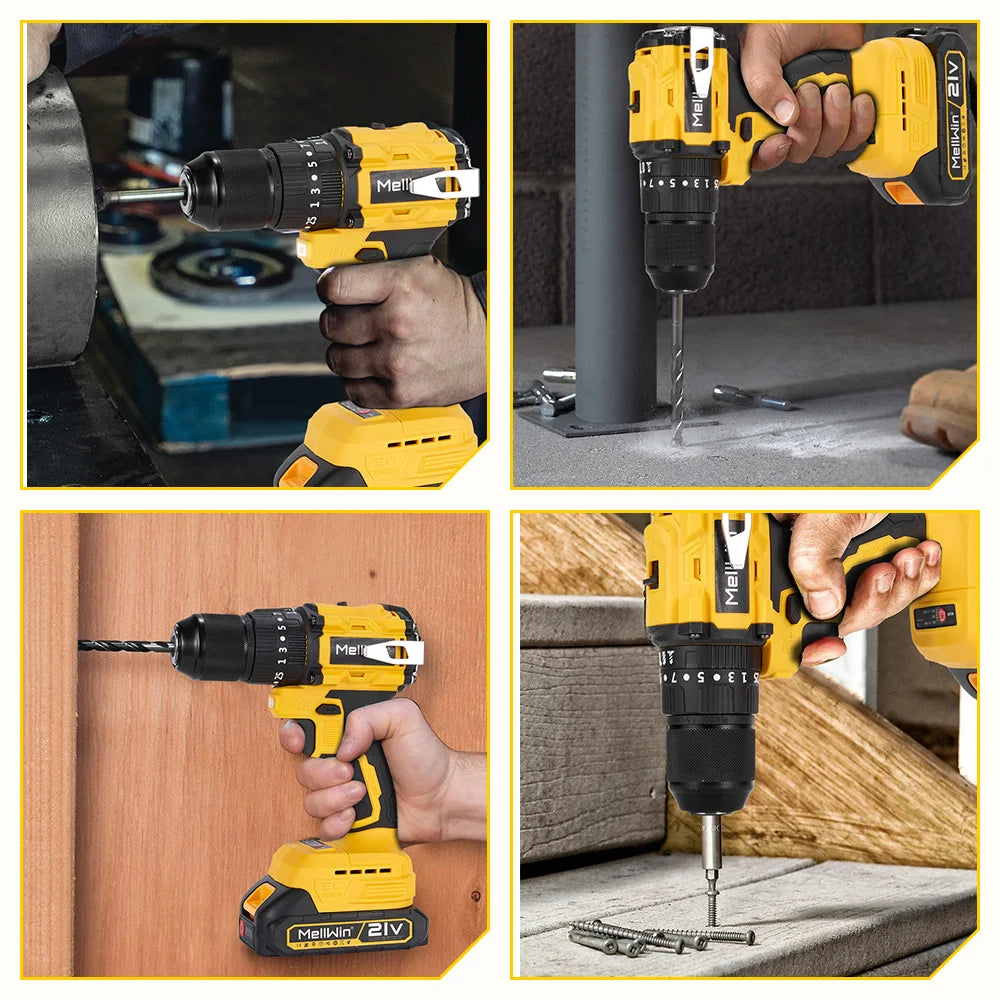 MELLWIN 480N·m Brushless Cordless Impact Drill