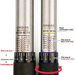 10–210 Nm Torque Wrench 1/2" – Precise Reversible Ratchet for Bicycle, Motorcycle & Automotive