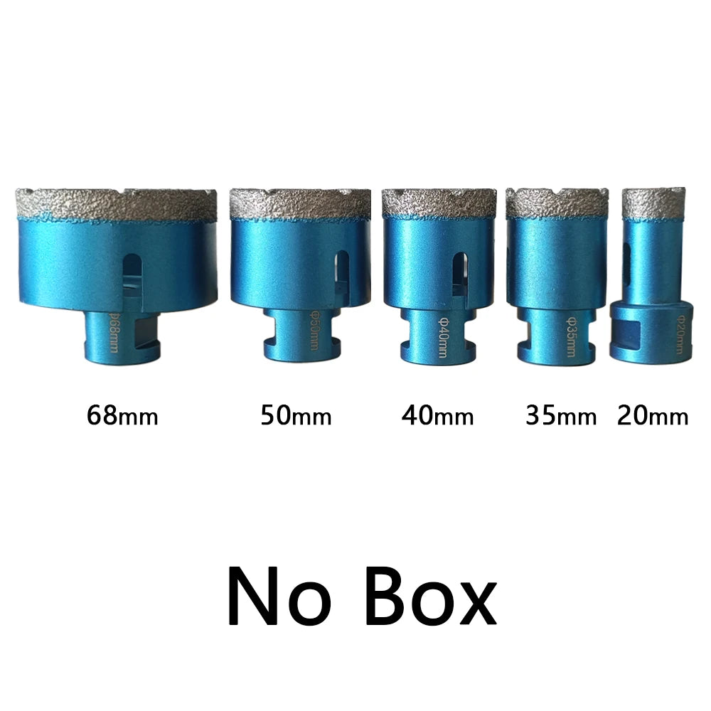 5pcs M14 Thread Dry Diamond Hole Saw Set | Brazed Core Drill Bits for Porcelain Granite Marble Tile