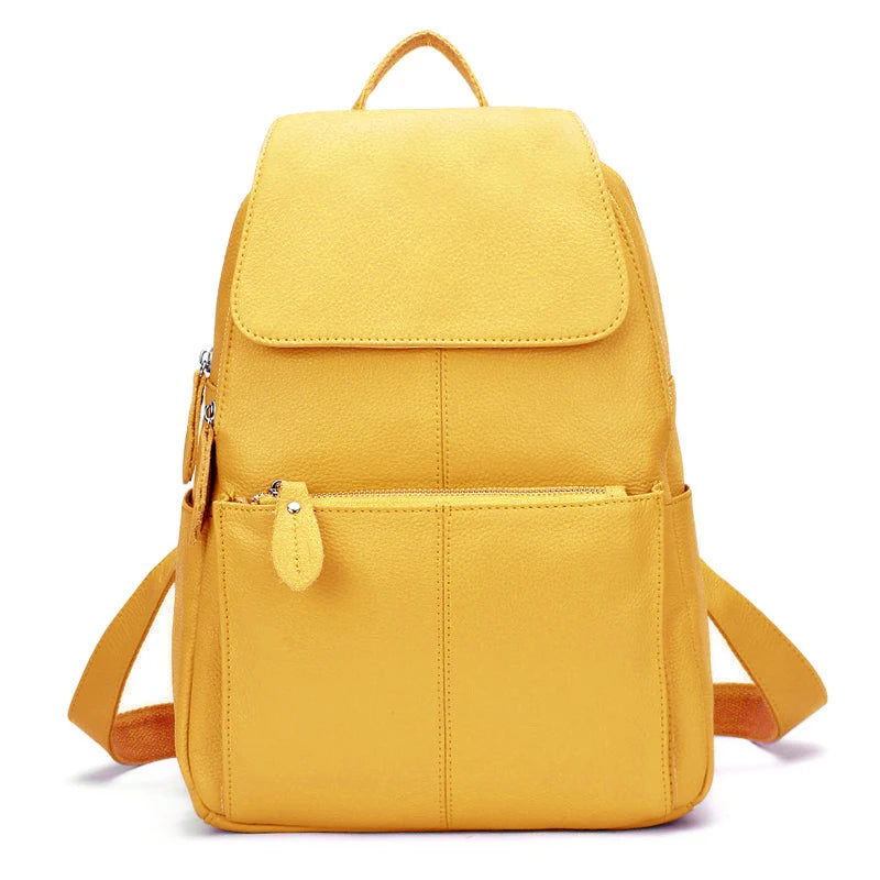 Genuine Leather Anti-Theft Women's Backpack